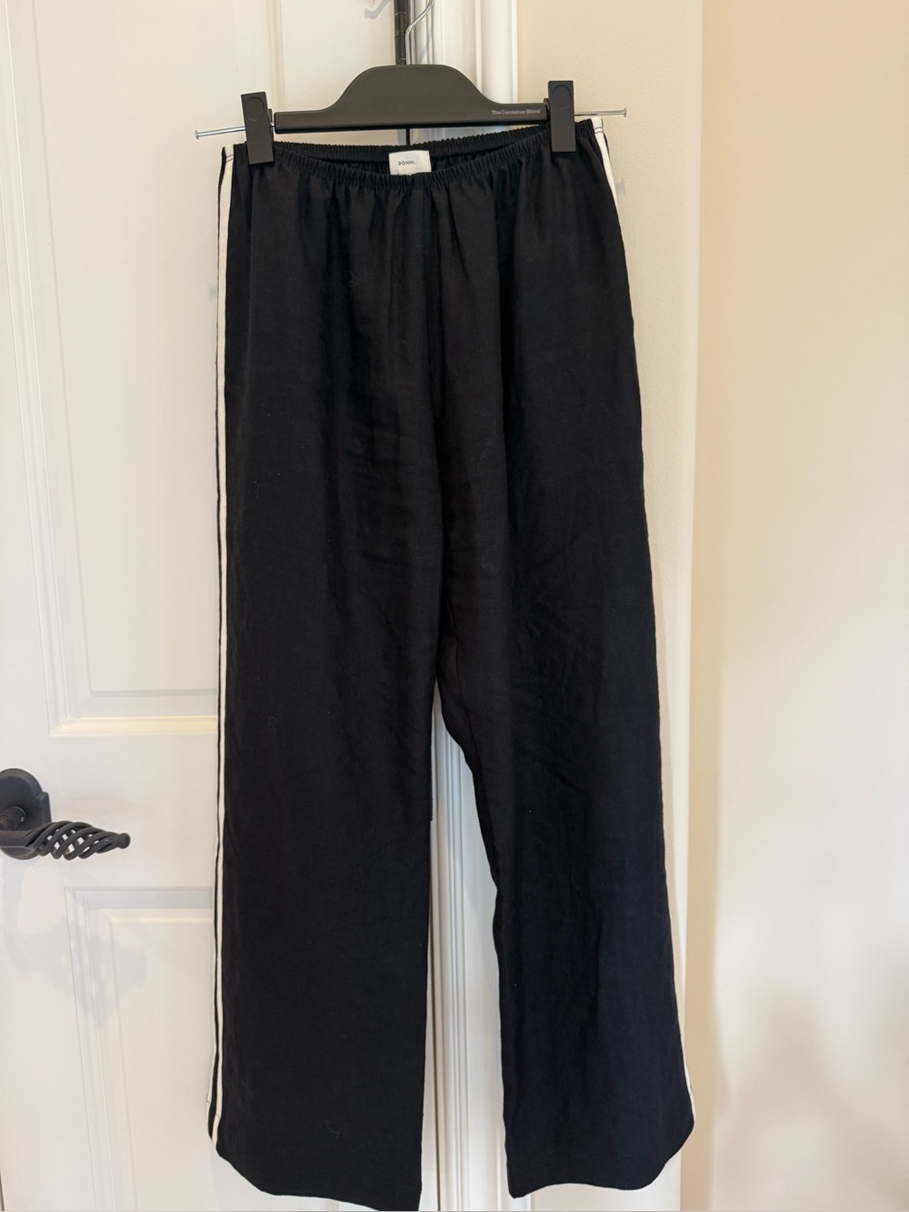 Donni The Linen Crop Stripe Pant